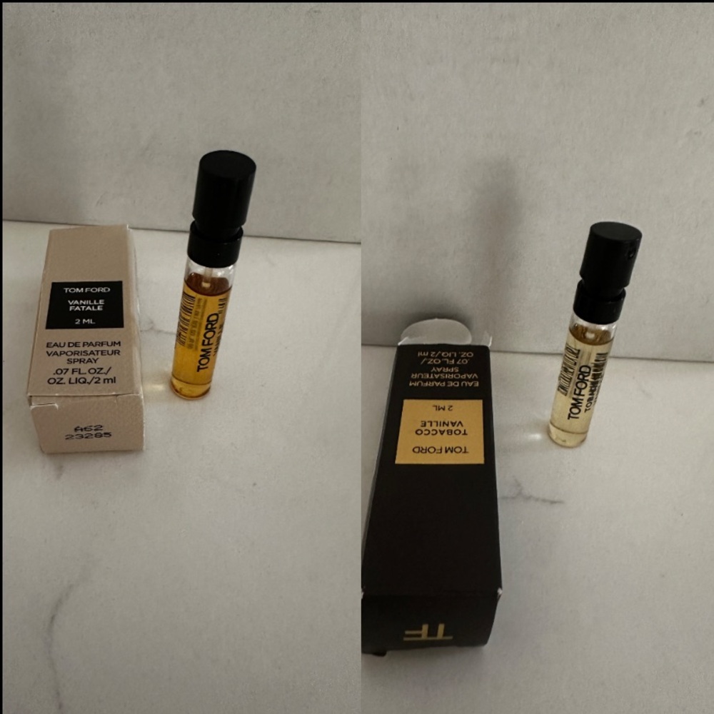 Tom Ford Tobacco Vanille and Vanilla Fatale Perfume Samples (you will get both)